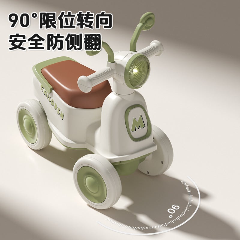 Children'S Scooler Four-Wheel Anti-Rollover 1-3 Years Old Balance Car With Music Lights Can Sit Toddler Glide Car - Image 5